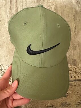 Nike Olive Green Cap with Black Swoosh